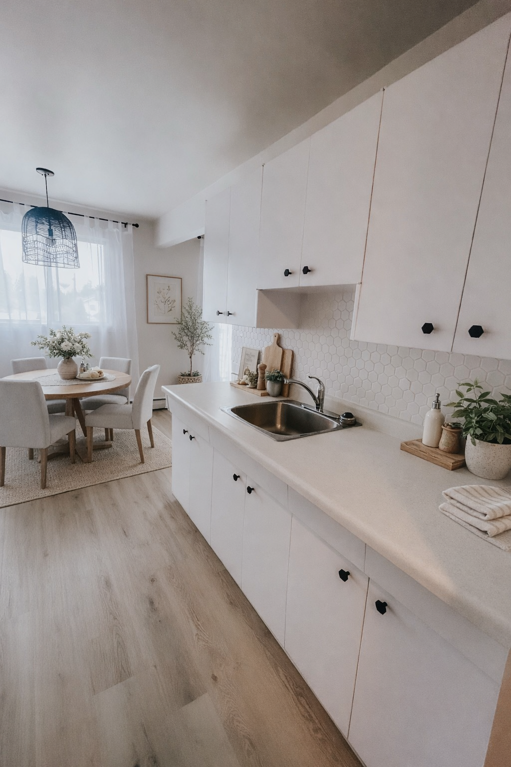 Bright & fresh kitchen & dining room